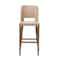Bali & Pari Magy Modern Bohemian Grey Kubu Rattan and Mahogany Wood Bar Stool 245-13714-ZORO - alternate 3